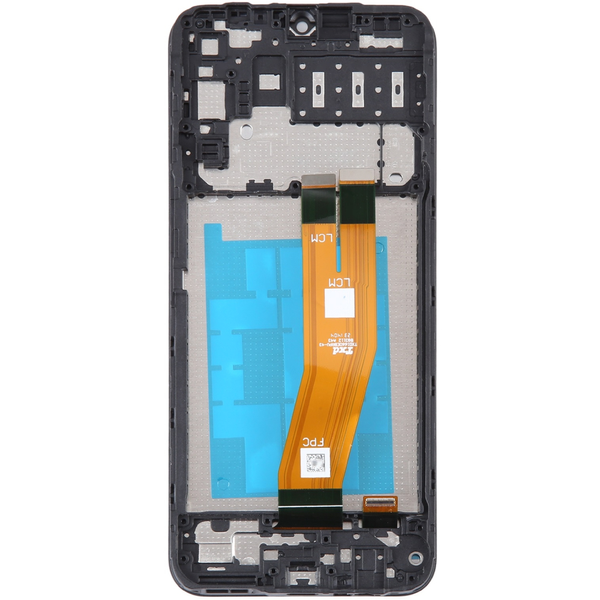 Дисплей для Samsung Galaxy A14 4G A145F(жёлтый шлейф) с сенсором и рамкой черный