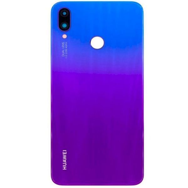 Задняя крышка для Huawei P Smart Plus INE-LX1, INE-LX2, Nova 3i со стеклом камеры, Iris Purple фиолетовая