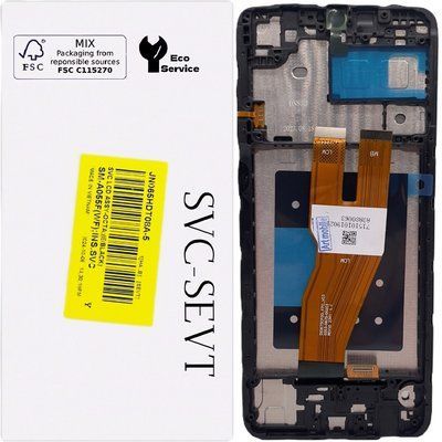 Дисплей для Samsung Galaxy A05 A055F с сенсором и рамкой черный (GH82-21236A) Original