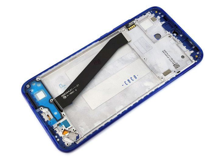 Дисплей для Xiaomi Redmi Note 7 с сенсором и синей рамкой черный ORIGINAL (5610100140C7)