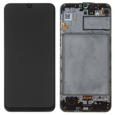 Дисплей для Samsung M215 Galaxy M21, M307 с сенсором и рамкой черный (GH82-22509) ORIGINAL