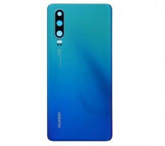 Задняя крышка для Huawei P30 ELE-L29 со стеклом камеры голубая