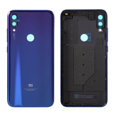 Задняя крышка для Xiaomi Mi Play, со стеклом камеры синяя