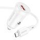 Автомобильный зарядный блок Borofone BZ18 QC3.0 (1USB, 3A) + кабель Type-C белый