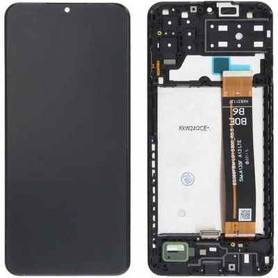 Дисплей для Samsung Galaxy A13 4G A135F, Galaxy M13 M135F с сенсором и рамкой черный (GH82-28653A) Original
