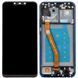 Дисплей для Huawei P Smart Plus INE-LX1, Nova 3i с сенсором и синей рамкой черный