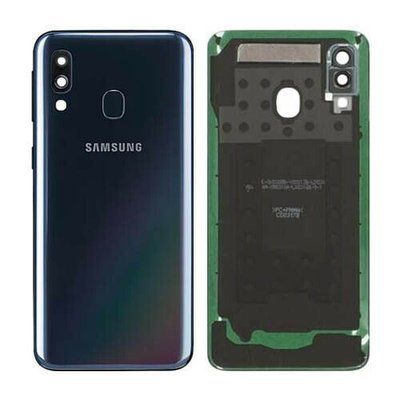 Задняя крышка для Samsung Galaxy A40 2019 A405F со стеклом камеры черная