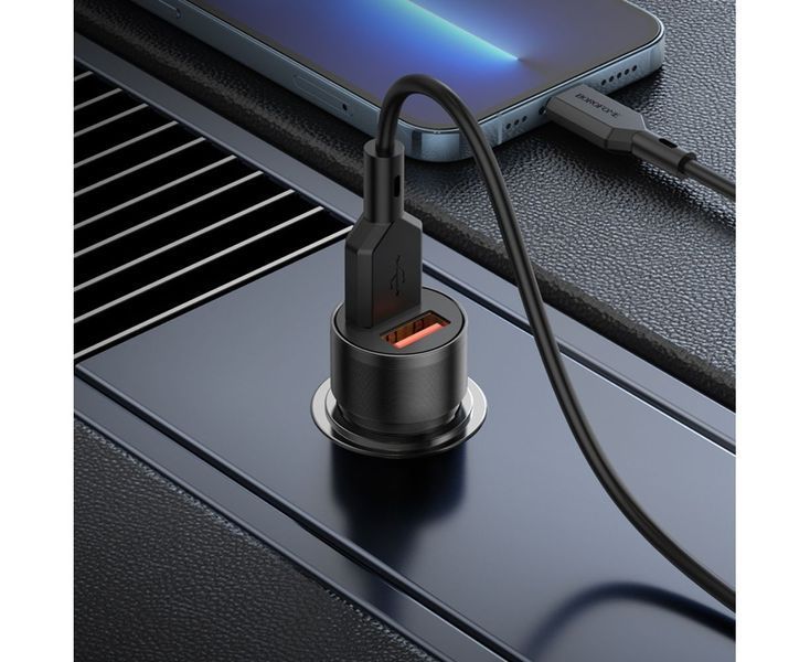 Автомобильный зарядный блок Borofone BZ19 (2USB) черный