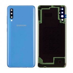 Задняя крышка для Samsung Galaxy A70 2019 A705F со стеклом камеры синяя