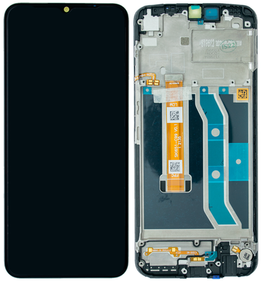 Дисплей для Realme C21Y, Realme C25Y з сенсором та рамкою чорний