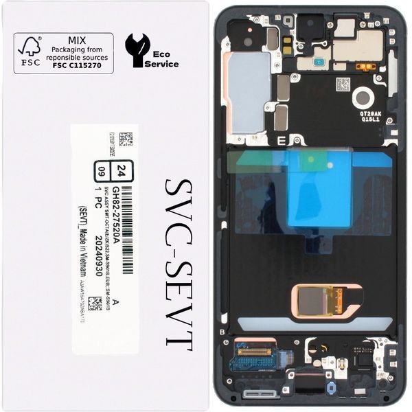 Дисплей для Samsung S901 Galaxy S22 с рамкой черный GH82-27520A ORIGINAL