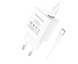 Зарядный блок Borofone BA66A QC3.0 (1USB/3A) + кабель Type-C белый