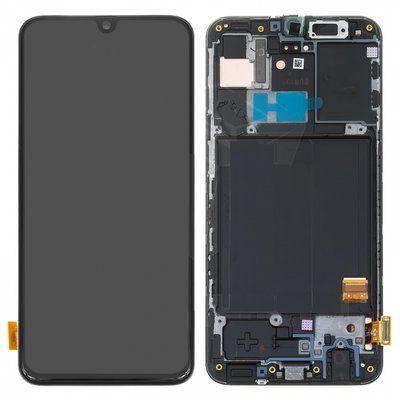 Дисплей для Samsung Galaxy A40 A405 с сенсором и рамкой черный IPS