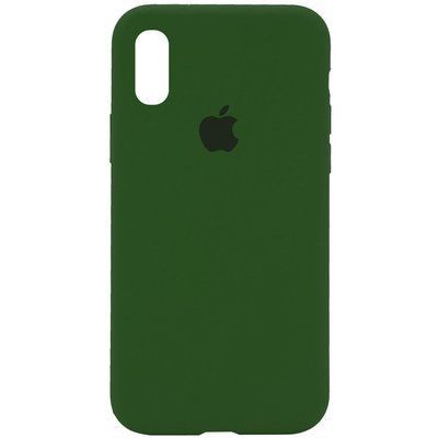 Чехол-накладка Silicone Case Apple iPhone XS Max Army Green
