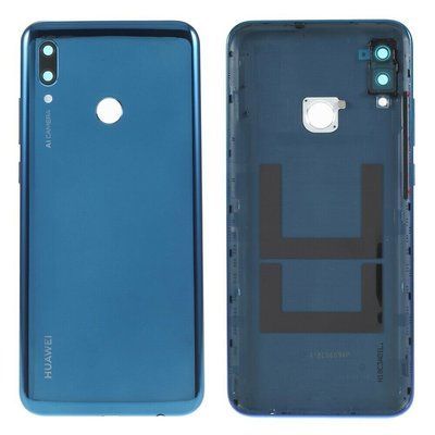Задня кришка для Huawei P Smart 2019 (POT-LX1) зі склом камери синя