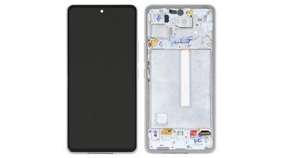 Дисплей для Samsung A536 Galaxy A53 5G с сенсором и белой рамкой (GH82-28024B) ORIGINAL