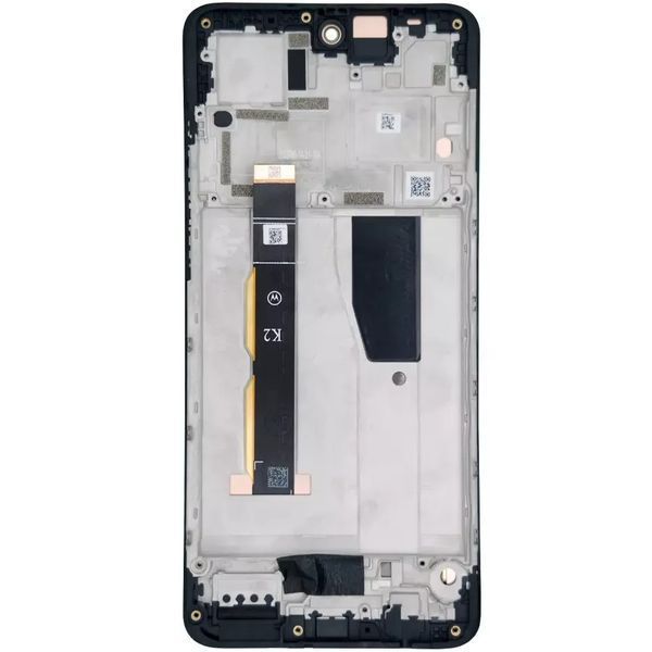 Дисплей для Motorola XT2347-2 Moto G84 с рамкой черный P-OLED