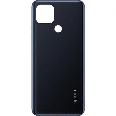 Задняя крышка для Oppo A15, A15s черная Dynamic Black
