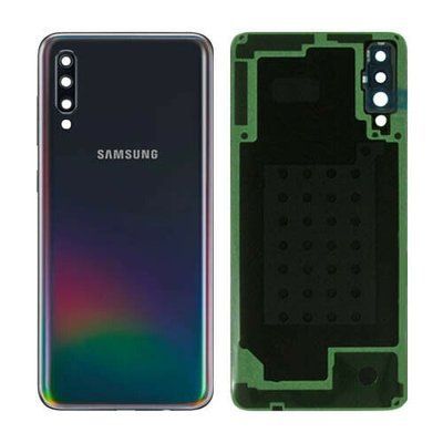Задня кришка для Samsung Galaxy A70 2019 A705F зі склом камери чорна