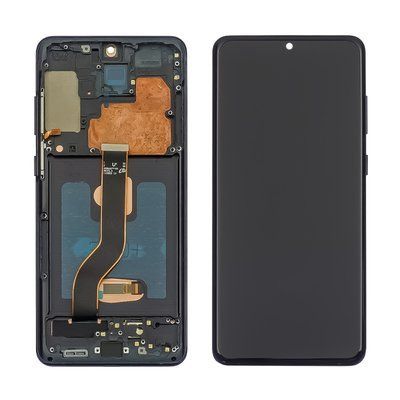 Дисплей для Samsung G985 Galaxy S20 Plus, G986 с рамкой черный OLED