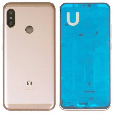 Задня кришка для Xiaomi Mi A2 Lite, Redmi 6 Pro M1805D1SG золота зі склом камери
