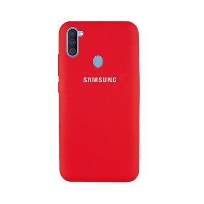 Чехол-накладка Silicone Case Samsung Galaxy A11 (2020) A115F, Galaxy M11 M115F Raspberry Red