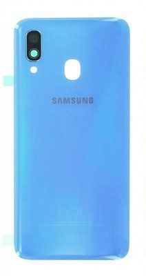 Задня кришка для Samsung Galaxy A40 2019 A405F зі склом камери синя