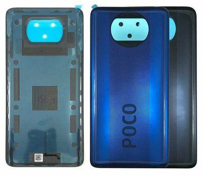 Задняя крышка для Xiaomi Poco X3 Pro синяя Frost Blue