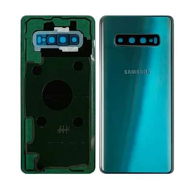 Задняя крышка для Samsung Galaxy S10 Plus G975F со стеклом камеры зеленая