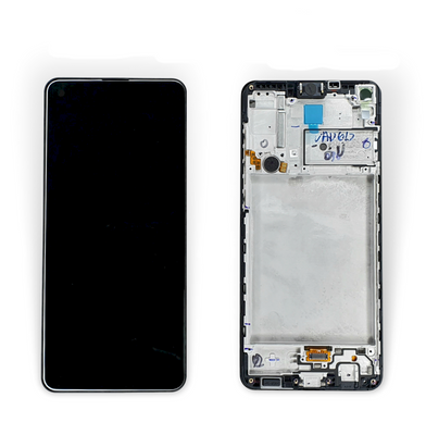 Дисплей для Samsung Galaxy A21s A217F с сенсором и рамкой черный (GH82-22988A) ORIGINAL