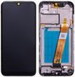Дисплей для Samsung Galaxy A01 A015M широкий коннектор с сенсором и рамкой черный