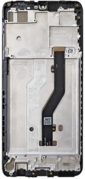 Дисплей для ZTE Blade A72s с рамкой черный