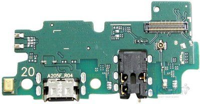 Нижня плата для Samsung Galaxy A20 2019 A205F з роз'ємом зарядки та мікрофоном