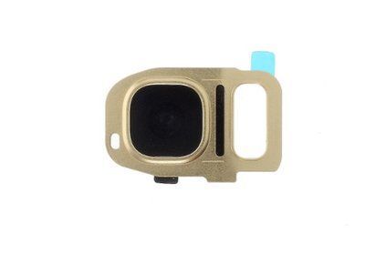 Скло камери для Samsung Galaxy S7 G930F Galaxy S7 Edge G935F з золотистою рамкою чорне