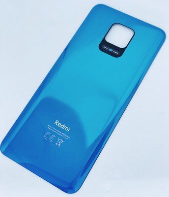 Задняя крышка для Xiaomi Redmi Note 9 Pro 64Mp, Redmi Note 9S голубая