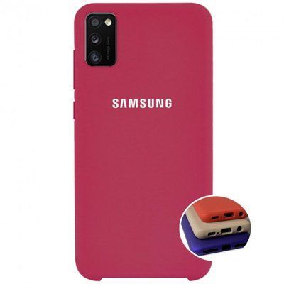 Чехол-накладка Silicone Case Samsung Galaxy A41 (2020) A415F Rose Red