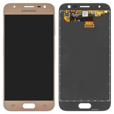 Дисплей для Samsung J330 Galaxy J3 2017 с сенсором золотой (GH96-10990A) ORIGINAL