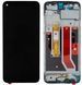 Дисплей для Oppo A53 4G 2020, A53s, A32, A33, A73 5G, Realme 7i, C17 с сенсором и рамкой черный