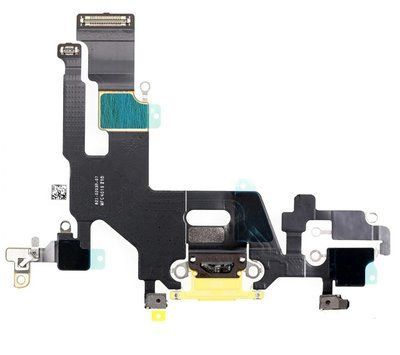 Шлейф Apple iPhone 11 з роз'ємом зарядки та мікрофоном жовтий ORIGINAL
