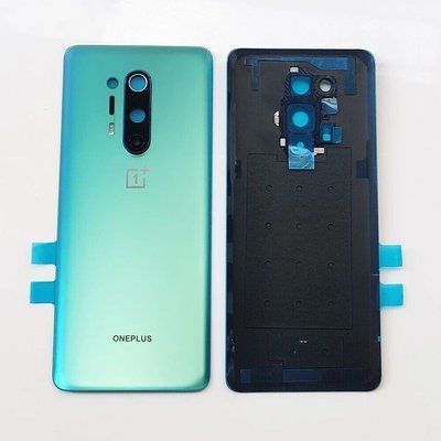 Задня кришка для OnePlus 8 IN2013, IN2017, IN2010, IN2019 зелена зі склом камери
