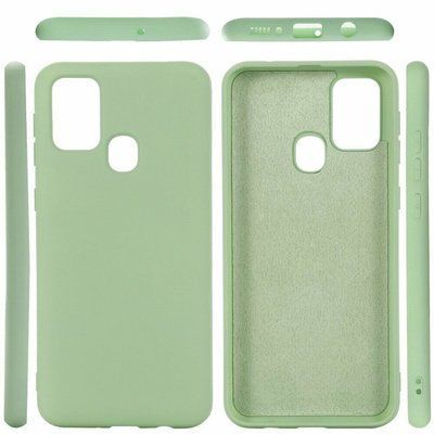 Чехол-накладка Silicone Case Samsung Galaxy A21s (2020) A217F Fluorescent Green