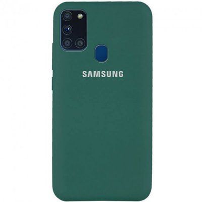 Чехол-накладка Silicone Case Samsung Galaxy A21s (2020) A217F Pine Needle Green