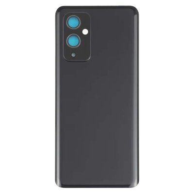 Задня кришка для OnePlus 9 LE2113, LE2111, LE2110, LE2117, LE2115 чорна зі склом камери
