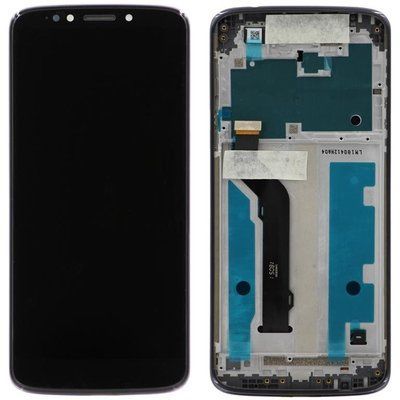 Дисплей для Motorola XT1924-6-7-8 Moto E5 Plus (версія USA 159mm) з сенсором та рамкою чорний